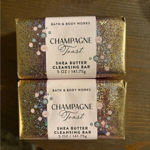 Bath & Body Works Champagne Toast Shea Butter Cleansing Bar - Glittering Gold